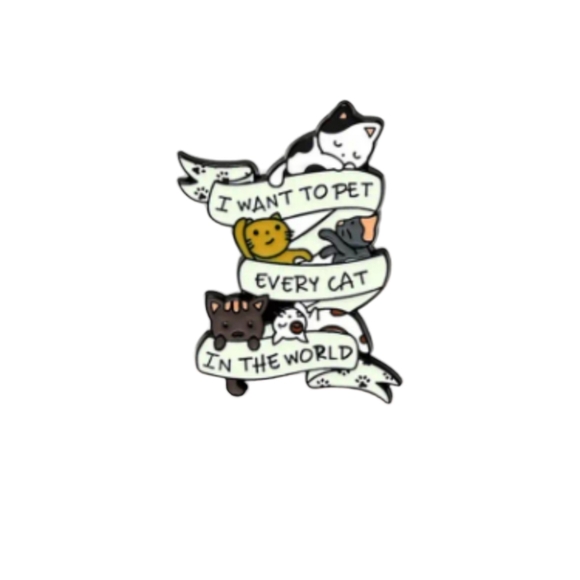 I Want To Pet Every Cat Pin - Picture 2 of 4